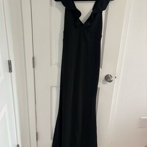 Lulu's Black Halter Maxi Gown